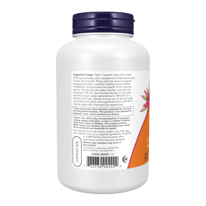 NOW Foods, B-50, 250 Veg Capsules (Pack of 2)
