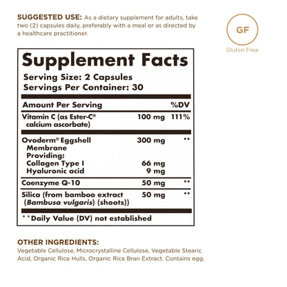 Solgar Advanced Collagen Builder with Vitamin C, Ovoderm, Coenzyme Q10 & Silica - 60 Capsules - Helps Your Body Build Collagen - 30 Servings