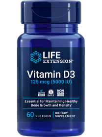 Life Extension Extend-Release Magnesium Prolonged Health Support & Vitamin D3 5000 IU 125 mcg Bone, Brain & Immune Health - 60 Capsules & 60 Softgels