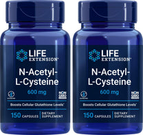 Life Extension N-Acetyl-L-Cysteine (NAC) 600mg, 150 Capsules (Pack of 2)