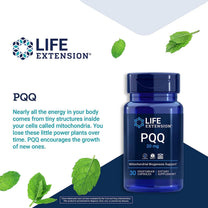 Life Extension PQQ, pyrroloquinoline Quinone, 20 mg, Promotes The Growth of New Mitochondria, Gluten-Free, Non-GMO, Vegetarian, 1 Daily, 30 Capsules (Pack of 2)