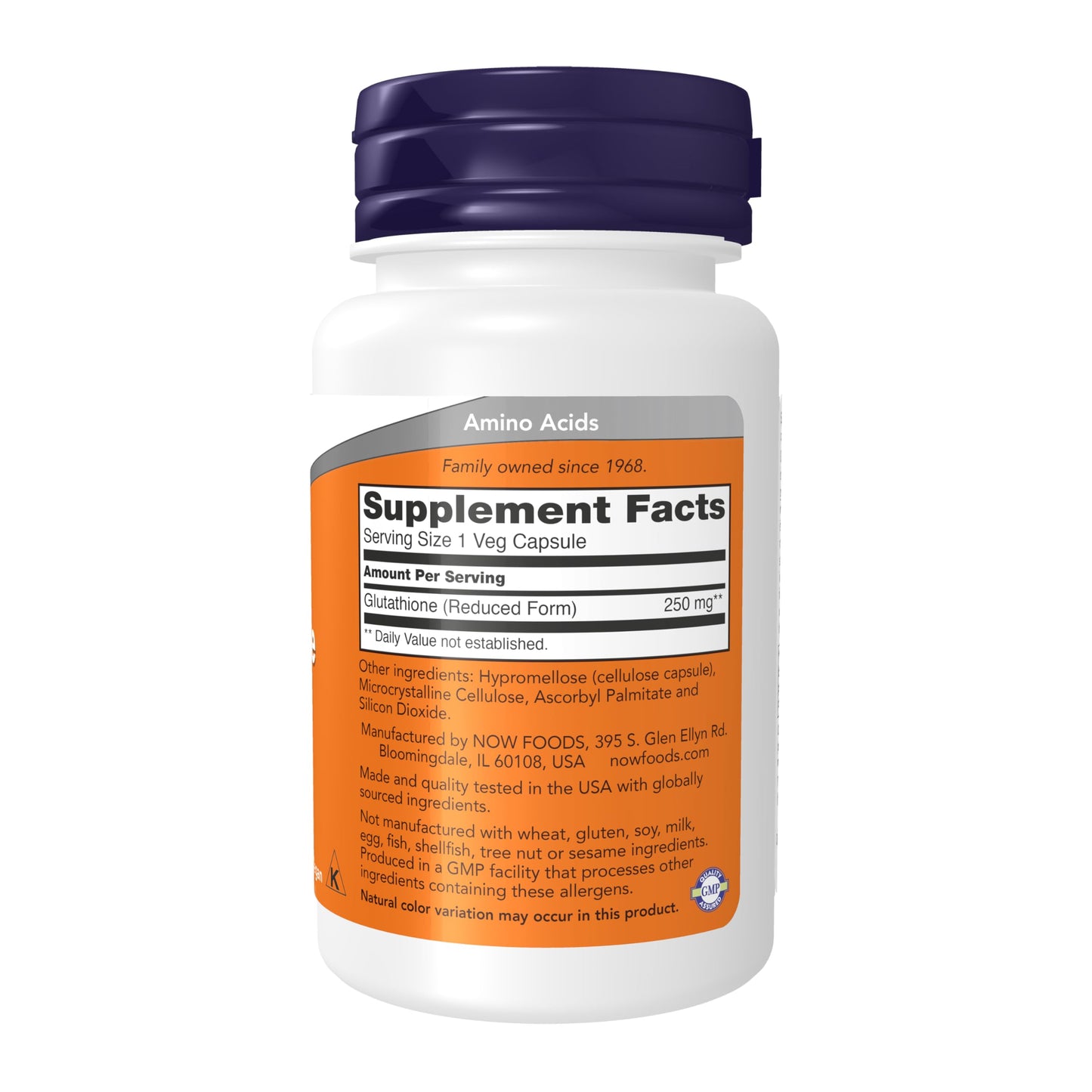 NOW FOODS Glutathione 250, 60 CT