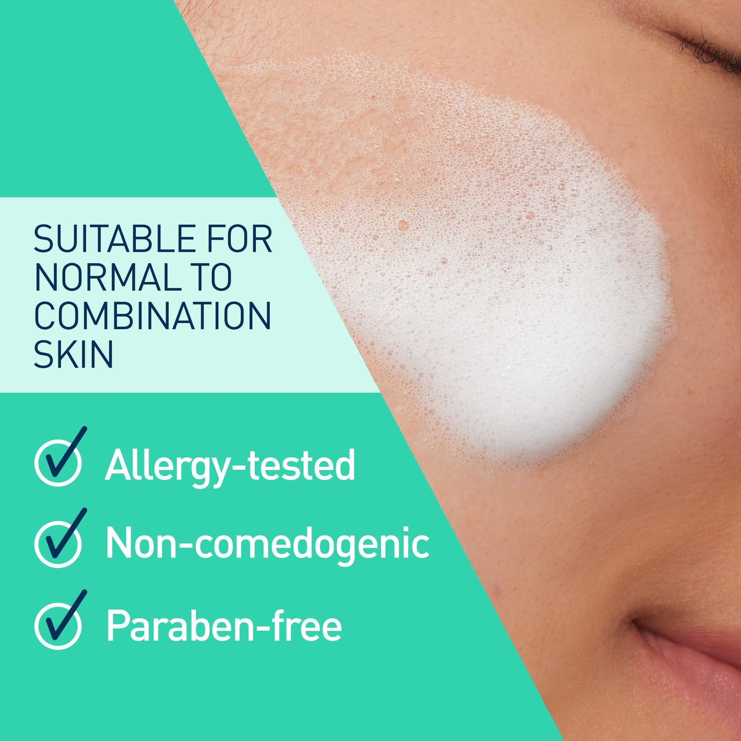 CeraVe Air Foam Face Wash, Hydrating Facial Cleanser, Combination Skin, 8oz