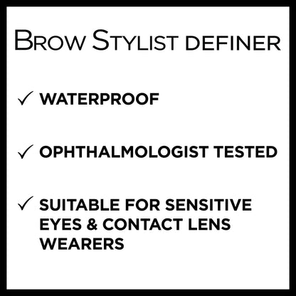 L'Oreal Paris Makeup Brow Stylist Definer Waterproof Eyebrow Pencil, Ultra-Fine Mechanical & Retractable Brow Pencil, Draws Tiny Brow Hairs & Fills in Sparse Areas & Gaps, Dark Brunette, 0.003 oz.