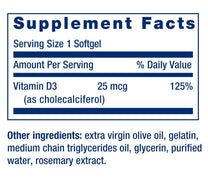 Life Extension Vitamin D3 25 mcg (1000 IU), Immune System Support, Bone Health, Whole-Body Health, Value Size, Gluten-Free, Non-GMO, 250 softgels