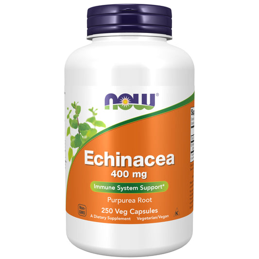 NOW Foods Supplements, Echinacea (Purpurea Root) 400 mg, Immune System Support*, 250 Veg Capsules