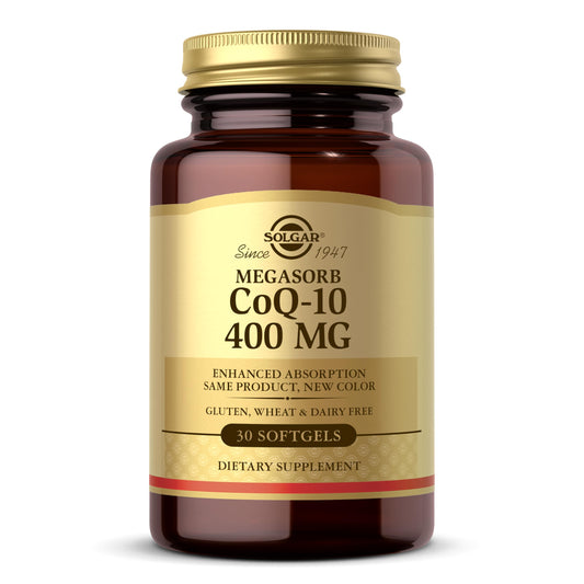 Solgar Megasorb CoQ-10 400 mg, 60 Softgels - Supports Brain Function