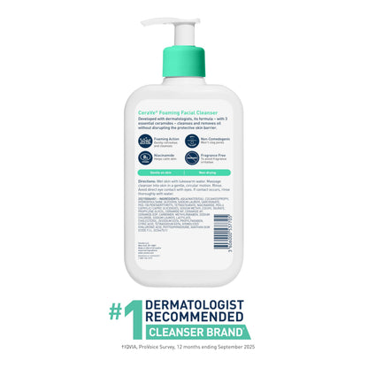 CeraVe Foaming Facial Cleanser, Face Wash for Oily Skin, 16fl oz