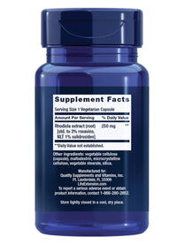 Life Extension Rhodiola Extract, Rhodiola rosea Supplement, standardized Extract, Promotes Physical and Mental Performance, Gluten-Free, Non-GMO, Vegetarian, 250 mg, 60 Capsules