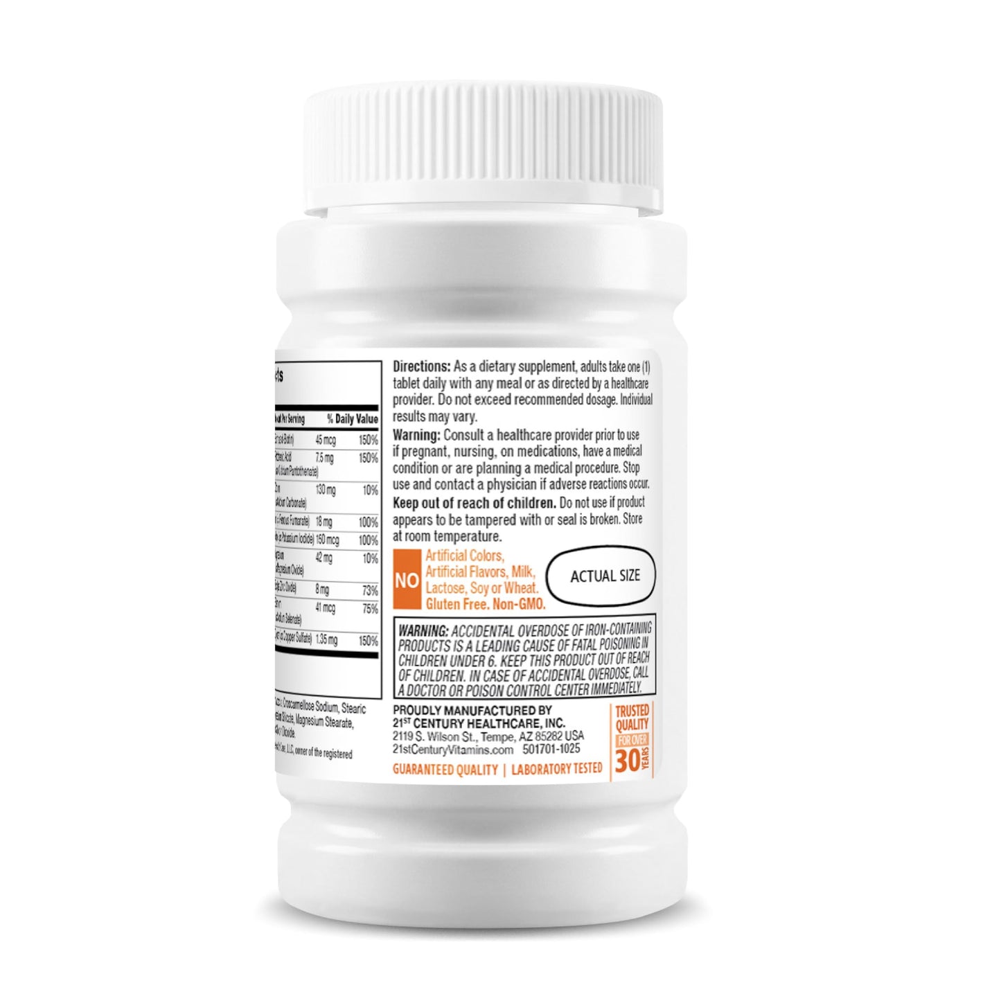 21st Century One Daily Women's Multivitamin Tablets, 100 Count