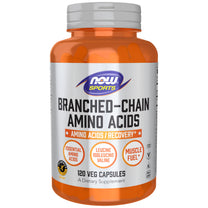 NOW Foods Sports Nutrition, Branched Chain Amino Acids, With Leucine, Isoleucine and Valine, 120 Veg Capsules
