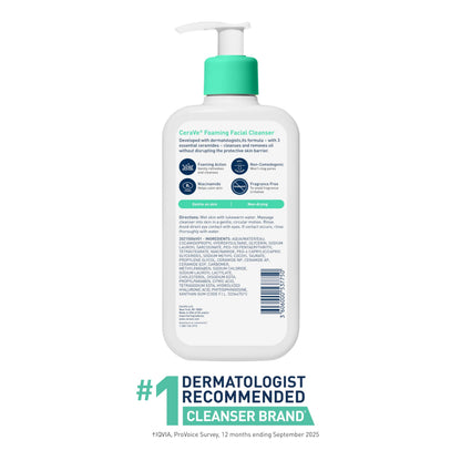 CeraVe Foaming Facial Cleanser, Face Wash for Oily Skin, 12fl oz