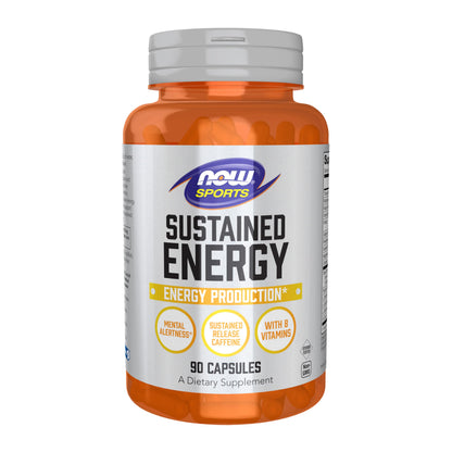 Now Foods Sports, Sustained Energy Energy Production* Mental Alertness* Sustained Release Caffeine with B Vitamins 90 Veg Capsules