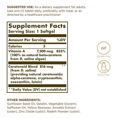 Oceanic Beta Carotene Solgar 90 Softgel