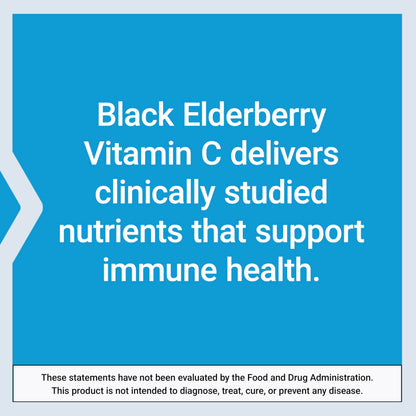 Life Extension Black Elderberry + Vitamin C, 60 Capsules