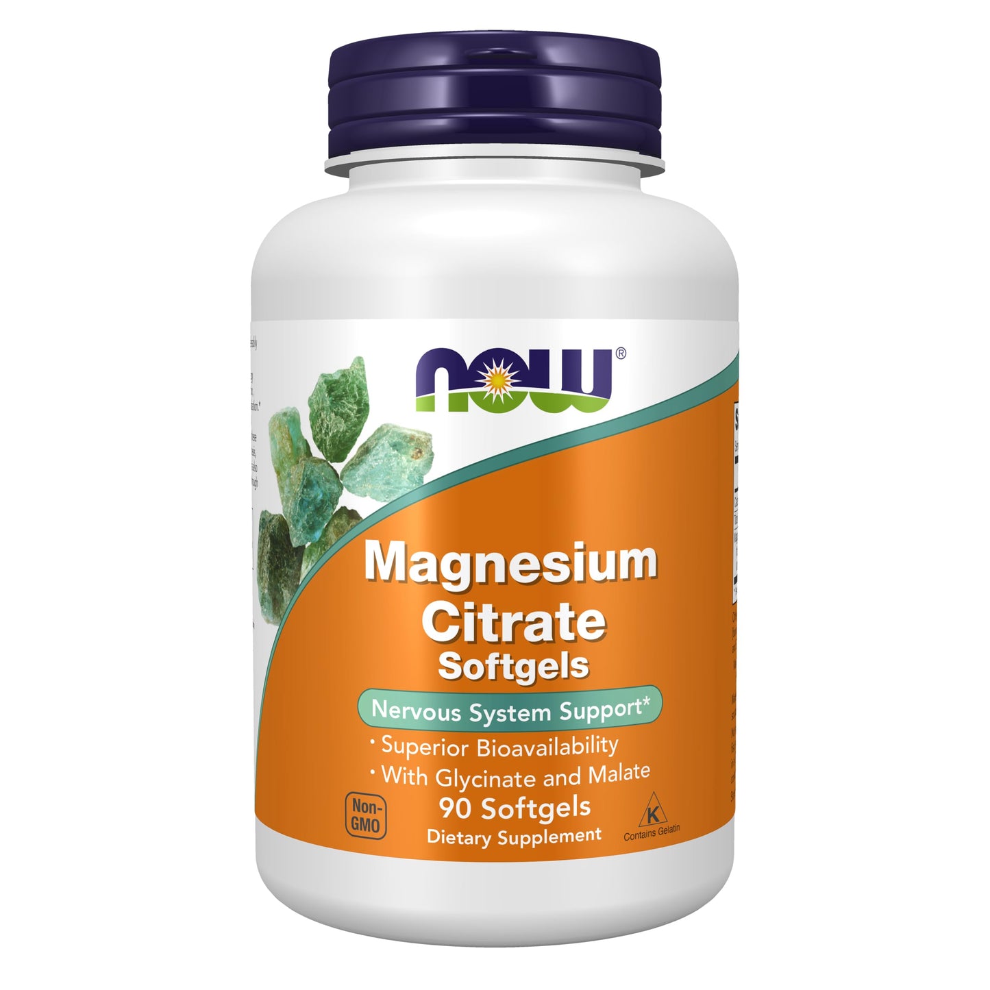 NOW Foods Supplements, Magnesium Citrate, With Glycinate & Malate, Nervous System Support*, 90 Softgels