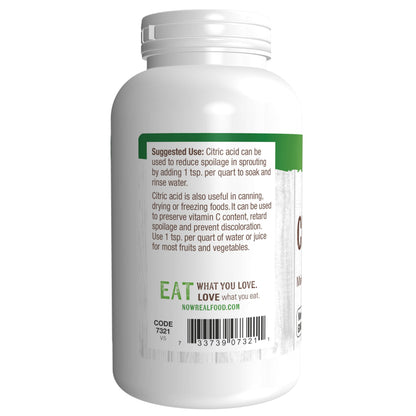NOW Foods, Citric Acid, Sprouting Aid, Great Substitute for Salt, Preservative Found in Citrus Fruits, 1-Pound