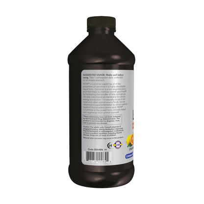 NOW Foods Sports Nutrition, L-Carnitine Liquid, Triple Strength 3000 mg, Citrus, 16-Ounce