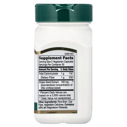 21st Century Grape Seed Extract Capsules, Antioxidant Support, 60 Count