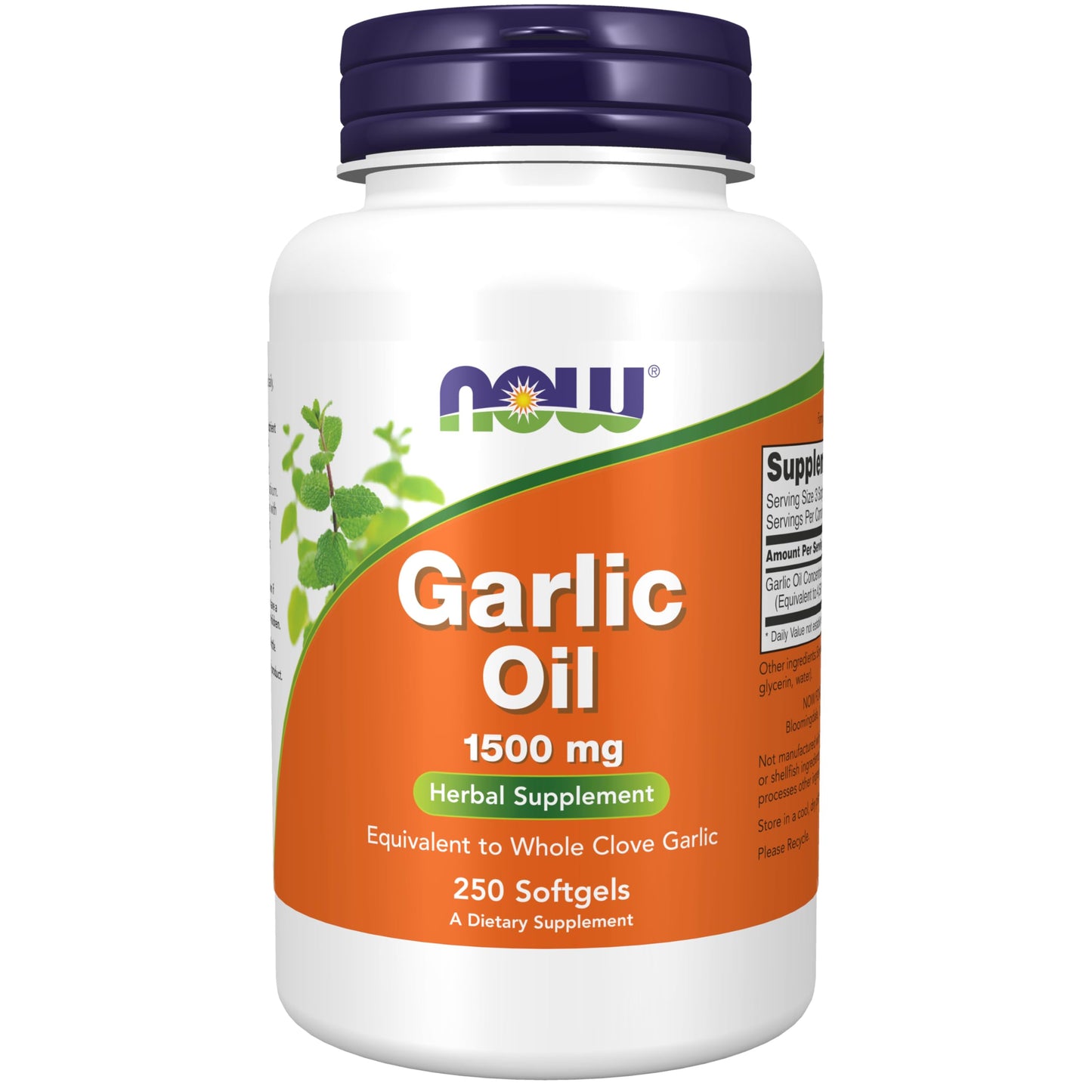 NOW Foods Supplements, Garlic Oil 1500 mg, 250 Softgels