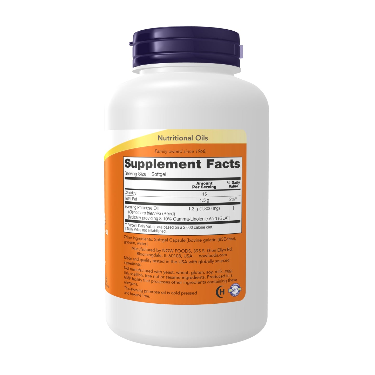 NOW Foods Supplements, Super Primrose 1300 mg with Naturally Occurring GLA (Gamma-Linolenic Acid), 120 Softgels