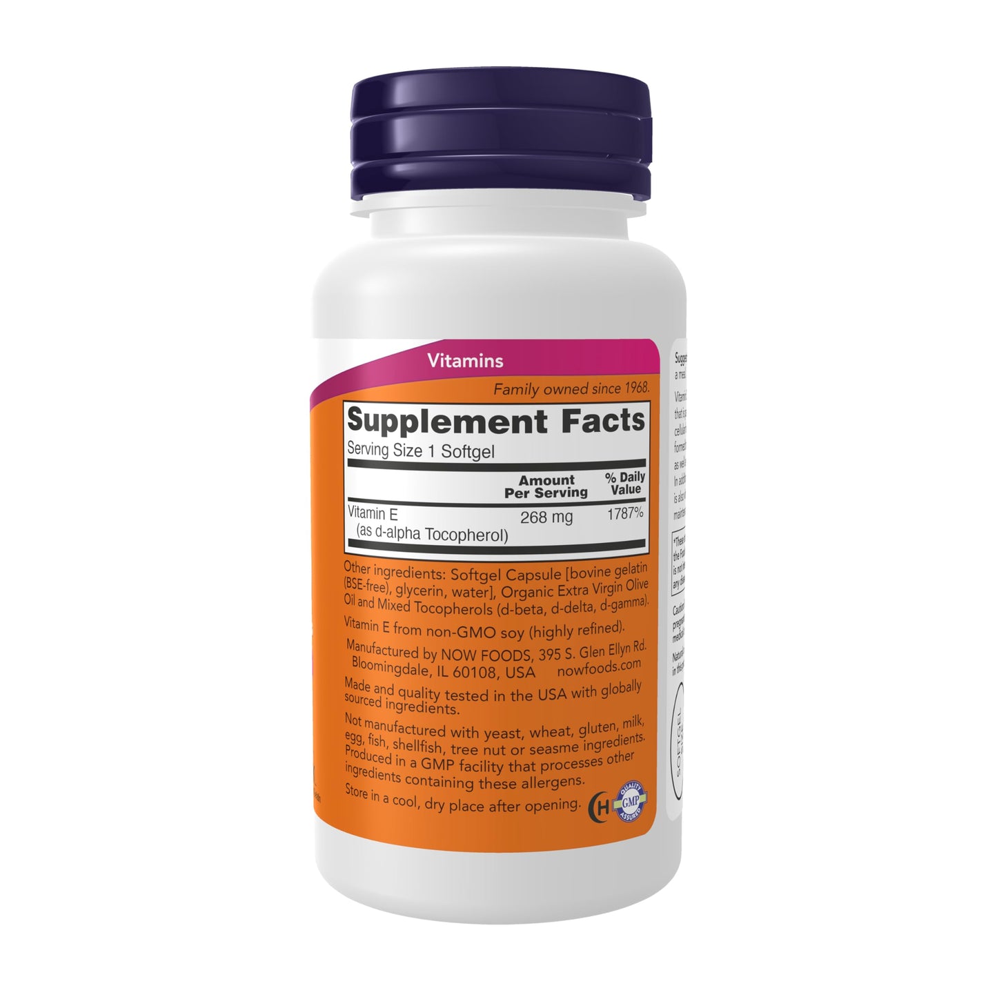 NOW Foods Supplements, Vitamin E-400 IU Mixed Tocopherols, Antioxidant Protection*, 100 Softgels