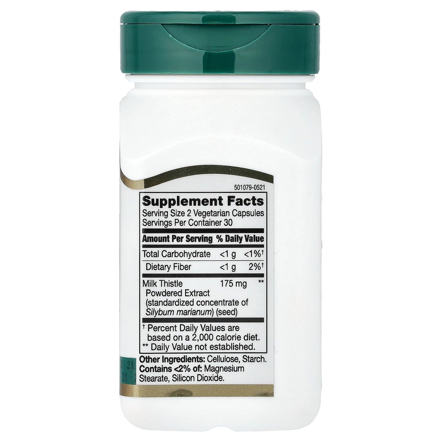 21st Century Milk Thistle Extract 80% Silymarin Capsules, Liver, 60 Count