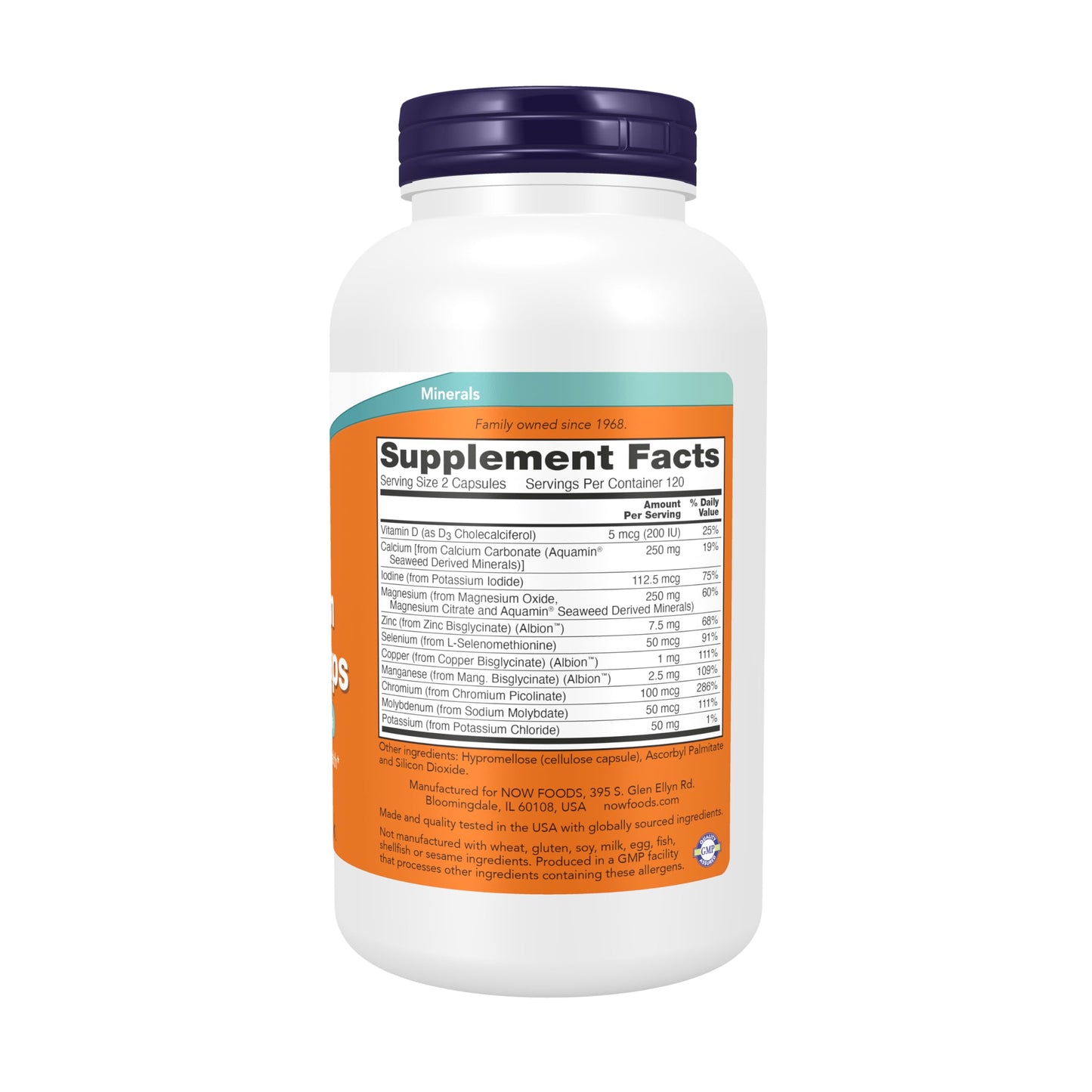 NOW Supplements, Full Spectrum Mineral Caps, Multi Mineral Formula, 240 Veg Capsules