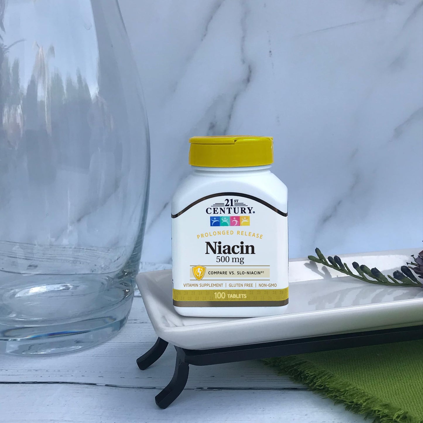 21st Century Niacin 500mg Prolonged Release Tablets, Vitamin B3, 100ct