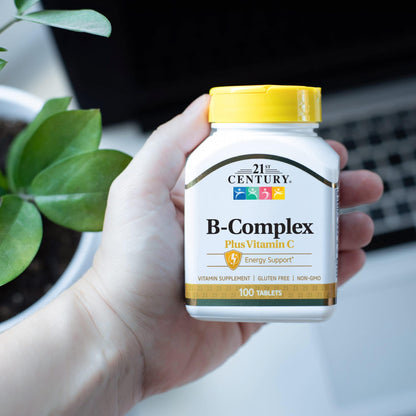 21st Century Healthcare, B Complex Plus Vitamin C, Tablets 100 Count (Pack of 1)