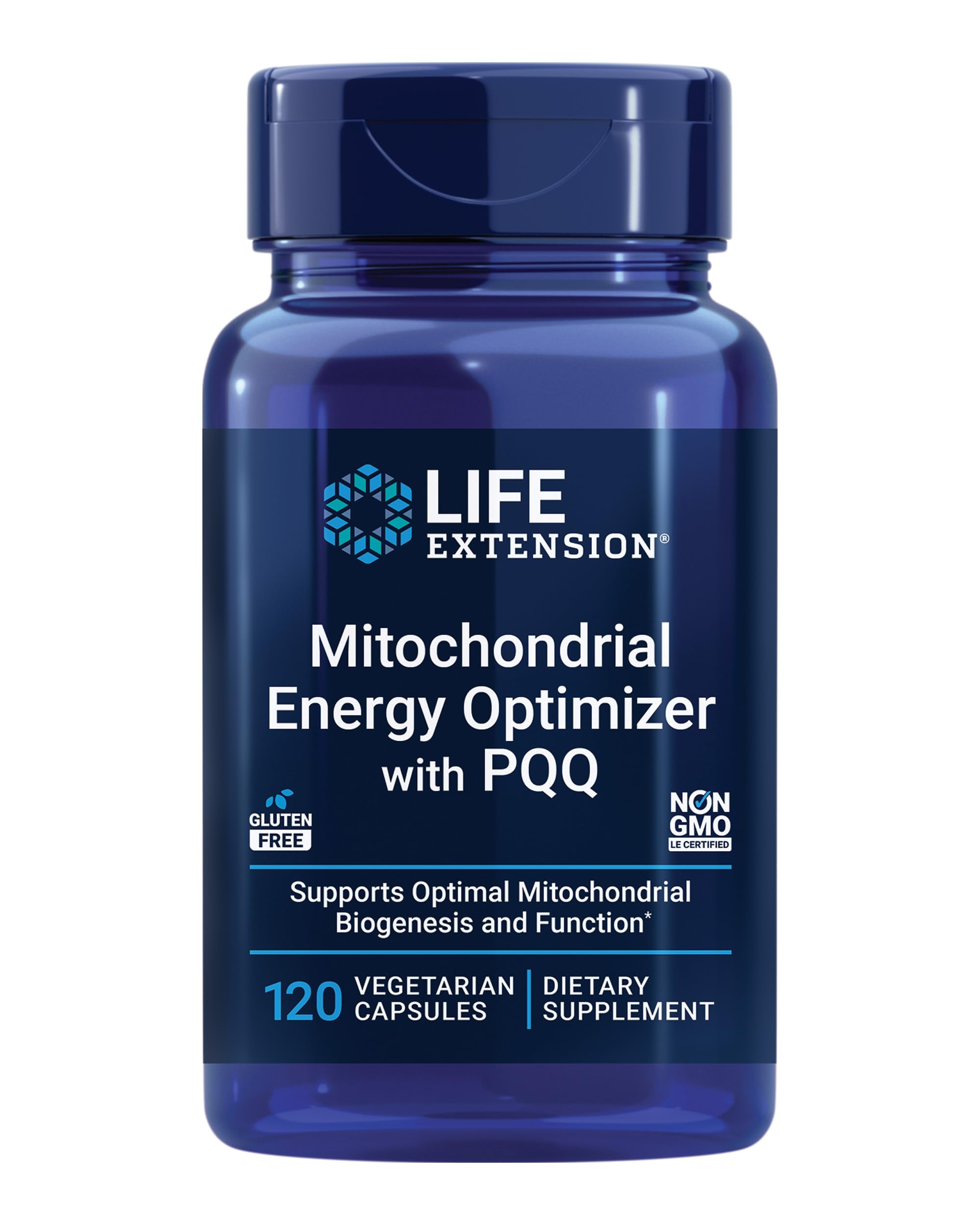Life Extension Mitochondrial Energy Optimizer with PQQ - Energy Supplement for Healthy Mitochondria - With Taurine, Vitamin B, Pyrroloquinoline Quinone - Gluten-Free, Non-GMO - 120 Vegetarian Capsules