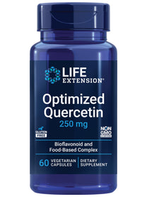 Life Extension Optimized Quercetin 250 mg Supports Immune Health, Heart Health, Non-GMO, Gluten Free - 60 Vegetarian Capsules