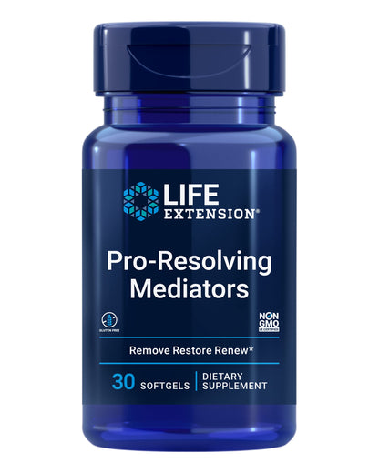Life Extension Pro-Resolving Mediators, 18-HEPE, 17-HDHA, 14-HDHA, Supports The Body’s Natural Post-inflammatory Response, Gluten Free, Non-GMO, 30 softgels