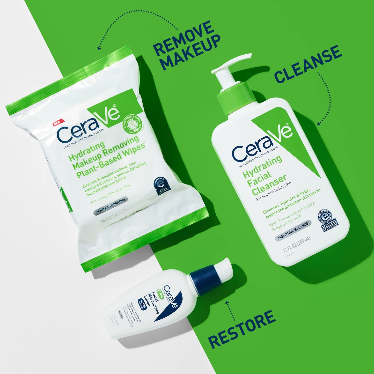CeraVe Makeup Remover Wipes, Plant Based Face Wipes with Glycerin, 25ct