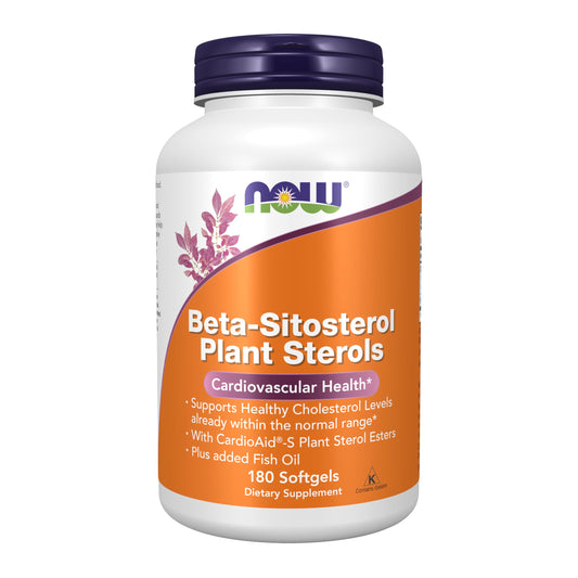 NOW FOODS SPO Beta-Sitosterol Plant Sterols with Fish Oil, 180 Count