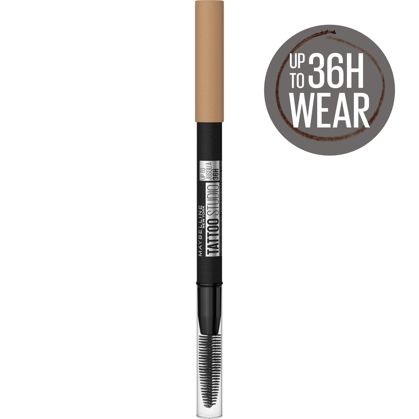 Maybelline TattooStudio Waterproof Eyebrow Pencil, Sharpenable, Longwear, Long Lasting, Pigmented Eyebrow Pencil for Defined Brows, Light Blonde, 1 Count