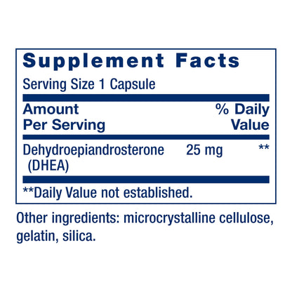 Life Extension Pregnenolone 50mg and DHEA 25mg - Hormone Balance and Anti-Aging Supplements - 100 Capsules Each