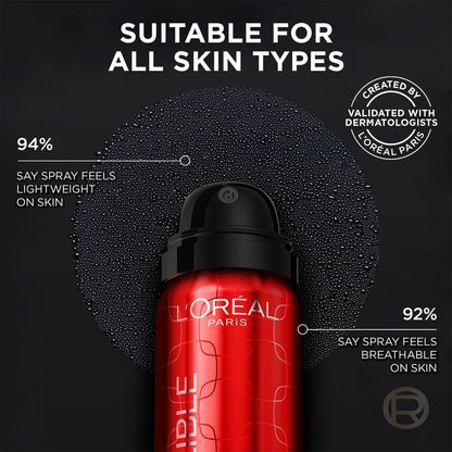 L'Oreal Paris Infallible 3-Second Setting Spray Mist, Microfine Mist for up to 36HR Wear, Clear, 1.76 oz (Pack of 2)