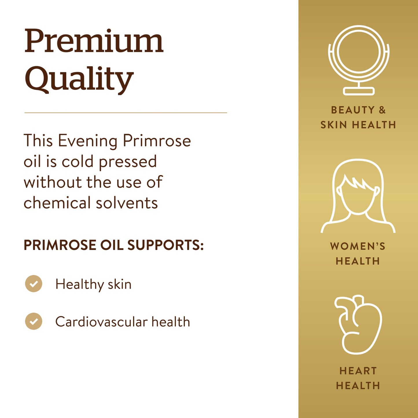 Solgar Evening Primrose Oil 500 mg, 180 Softgels - Promotes Healthy Skin