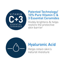 CeraVe Skin Brightening Vitamin C Serum for Face with Hyaluronic Acid, 1oz