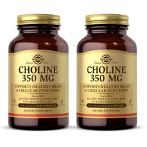 Solgar Choline 350 mg - 100 Vegetable Capsules, Pack of 2 - Non-GMO, Vegan, Kosher - 200 Total Servings