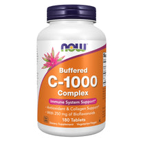 NOW Foods Supplements, Vitamin C-1000 Complex with 250 mg of Bioflavonoids, Buffered, Antioxidant Protection*, 180 Tablets