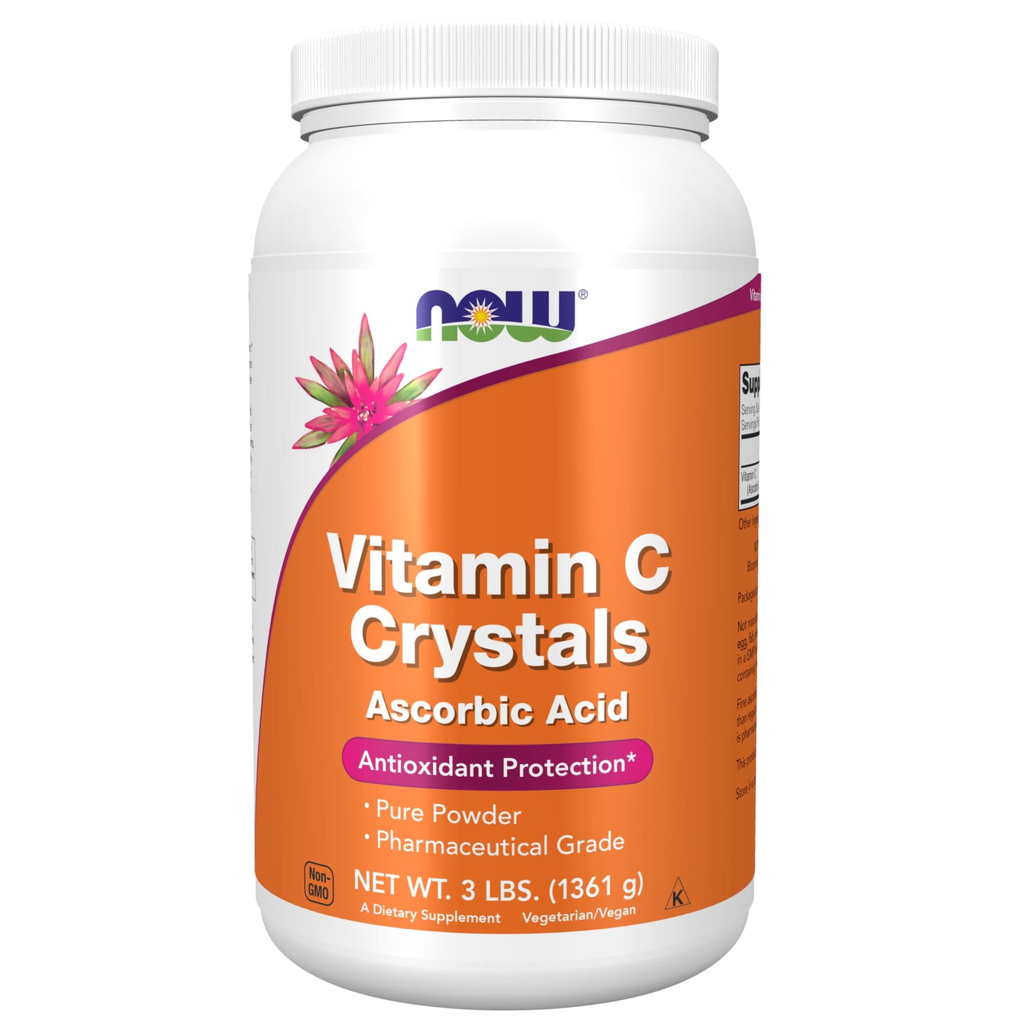 NOW Foods Supplements, Vitamin C Crystals (Ascorbic Acid), Antioxidant Protection*, 3-Pound