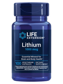 Life Extension Lithium, 1000 mcg – Lithium Orotate – Helps Maintain Cognitive Function & Memory – Low-Dose Formula – Non-GMO, Gluten-Free, Vegetarian – 100 Capsules
