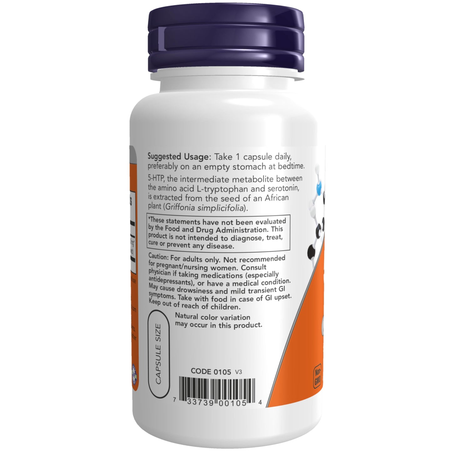 NOW Foods Supplements, 5-HTP (5-hydroxytryptophan) 100 mg, Neurotransmitter Support*, 60 Veg Capsules
