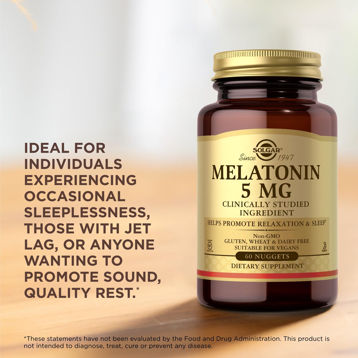 Melatonin 5mg Nuggets Solgar 60 Tabs