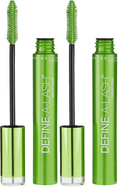 Maybelline Lengthening Mascara, Very Black | Define-A-Lash | Washable Formula | Longer-looking Lashes | Pack of 2