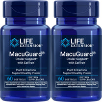 Life Extension MacuGuard Ocular Support with Saffron, 60 softgels (Pack of 2)