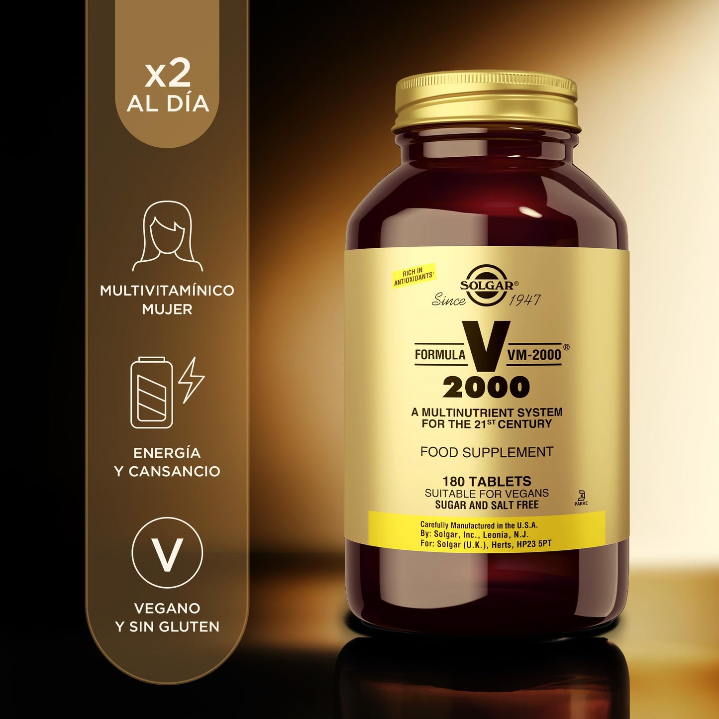 Solgar Formula VM-2000 (Multinutrient System), 180 Tablets - Contains Zinc