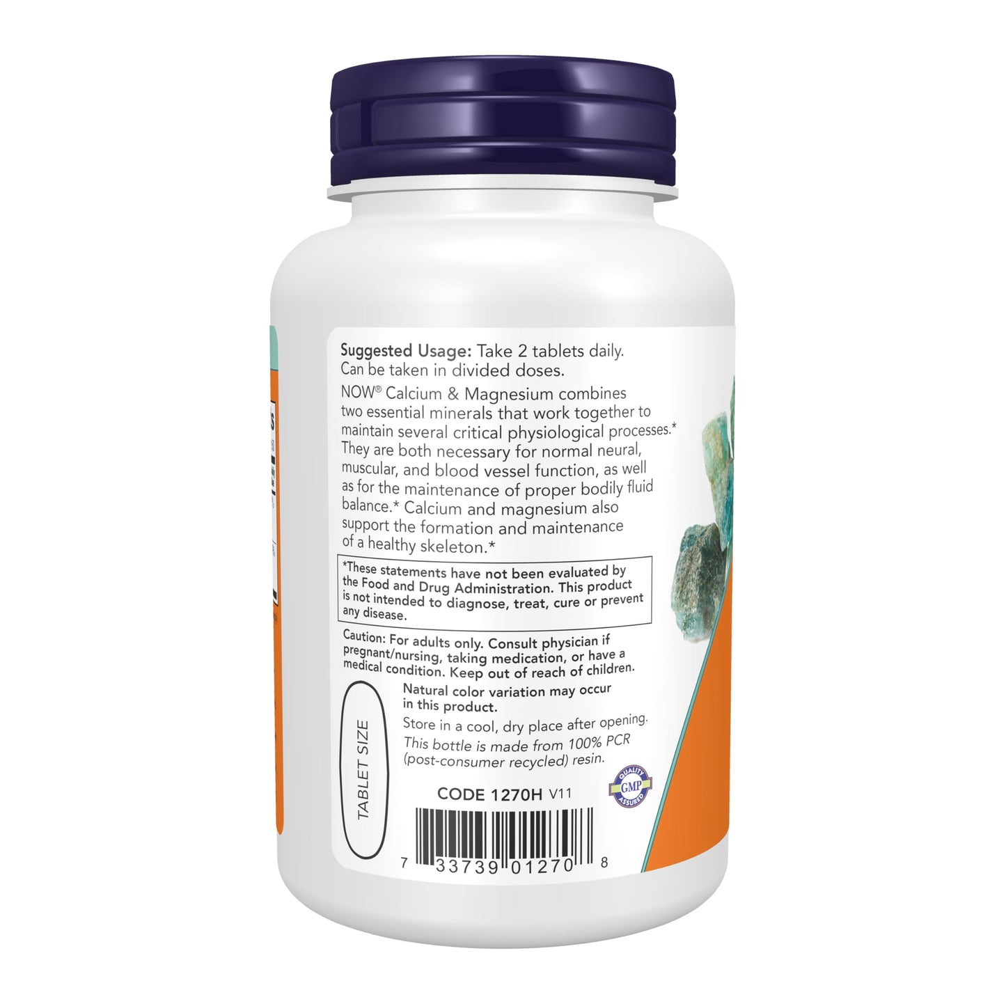 NOW Foods Supplements, Calcium & Magnesium 2:1 Ratio, High Potency, Supports Bone Health*, 100 Tablets